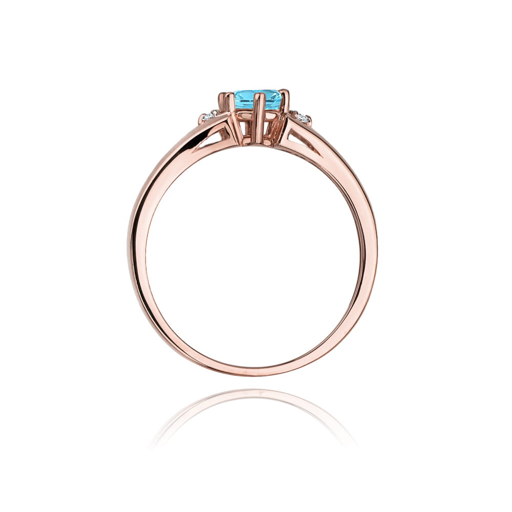 Pierścionek Topaz 0,50ct różowe złoto 4 Pierścionek Topaz 0,50ct różowe złoto - obrazek 3