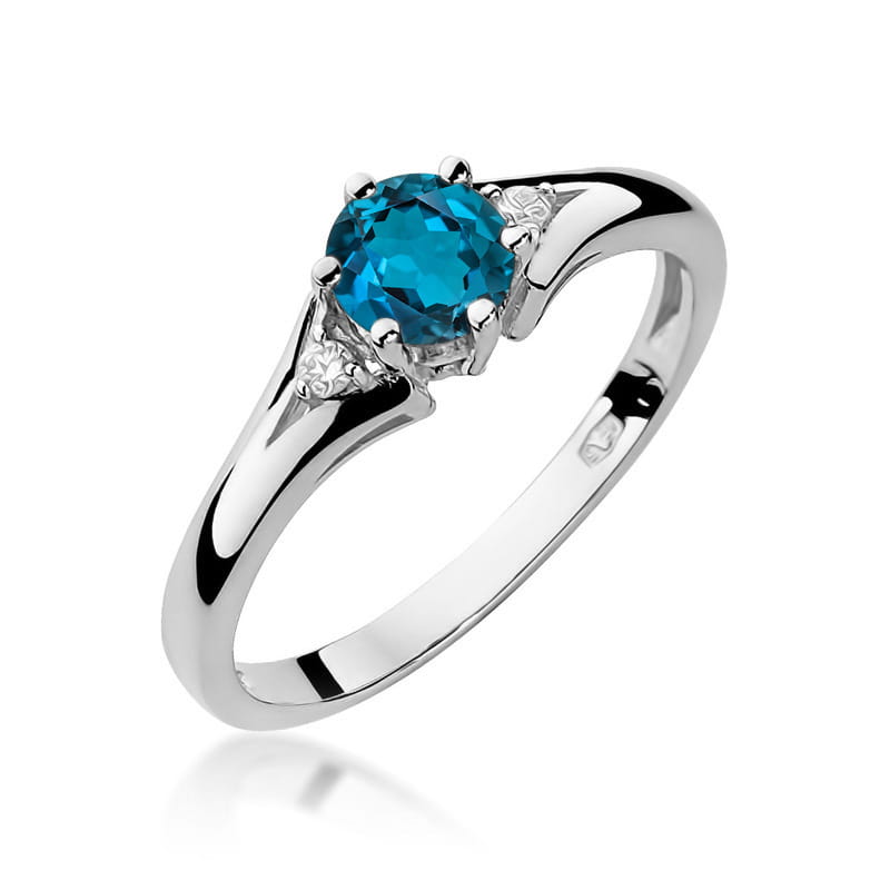 Pierścionek W0076 Topaz London Blue 0