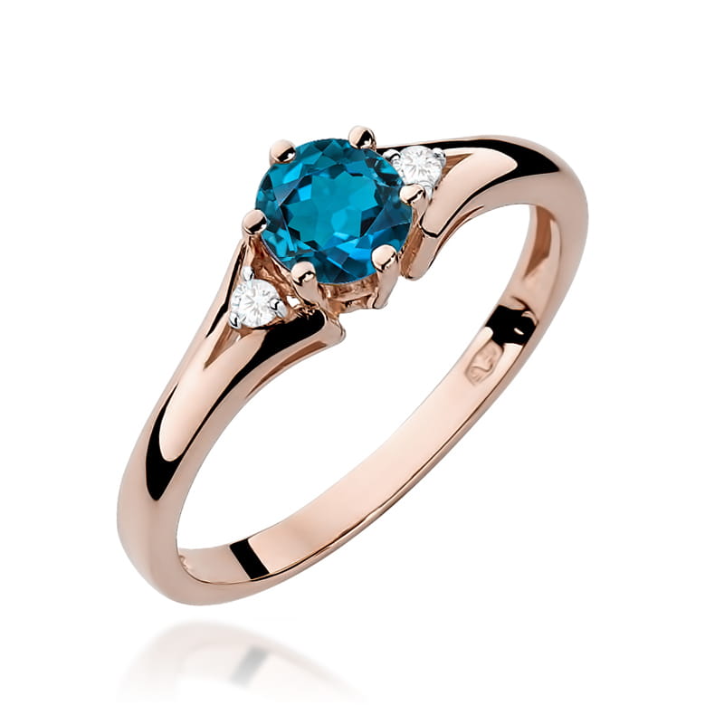 Pierścionek W0076 Topaz London Blue 0