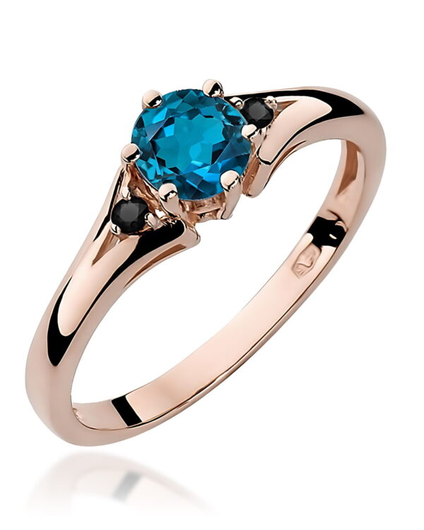 Pierścionek W0076 Topaz London Blue 0