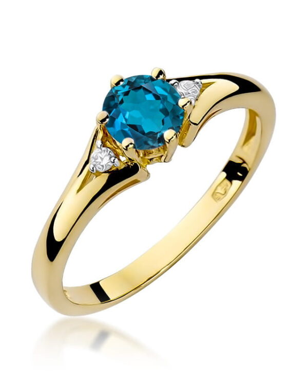 Pierścionek W0076 Topaz London Blue 0