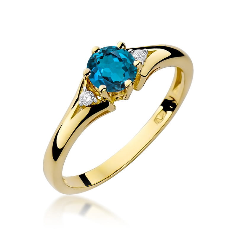 Pierścionek W0076 Topaz London Blue 0