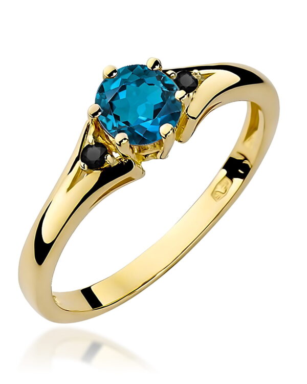 Pierścionek W0076 Topaz London Blue 0