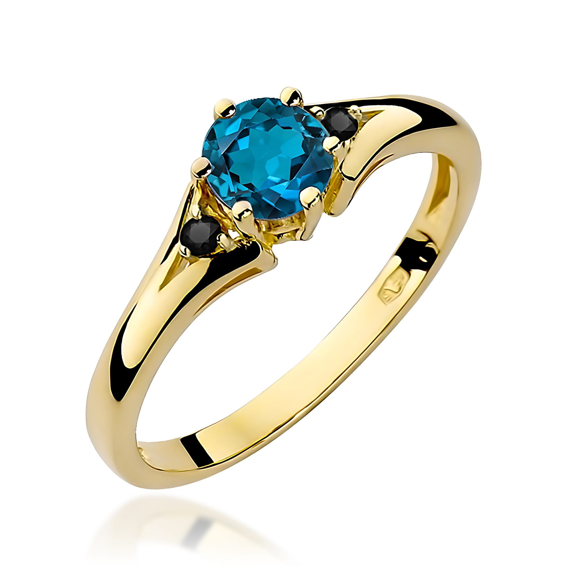 Pierścionek W0076 Topaz London Blue 0