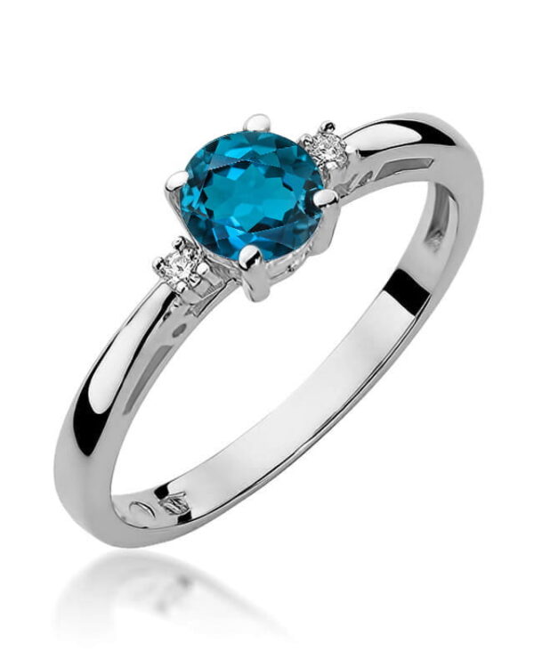 Pierścionek W010 Topaz London Blue 0