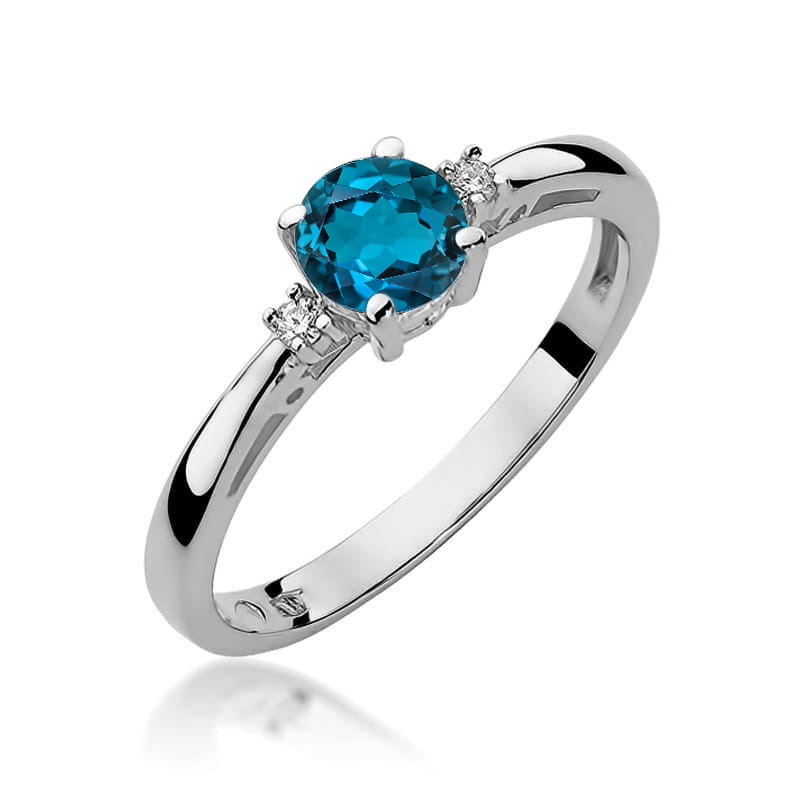 Pierścionek W010 Topaz London Blue 0