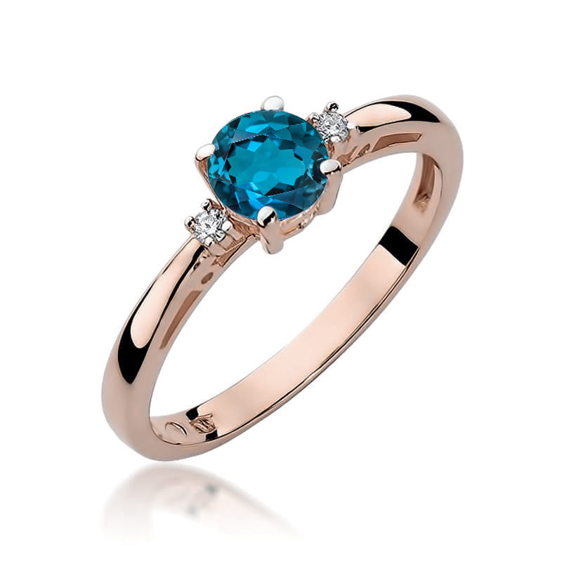 Pierścionek W010 Topaz London Blue 0
