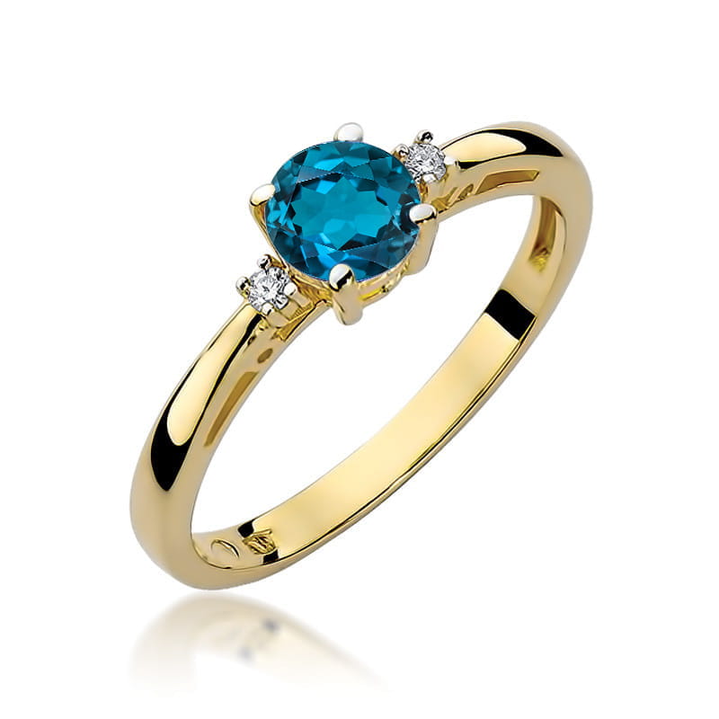 Pierścionek W010 Topaz London Blue 0