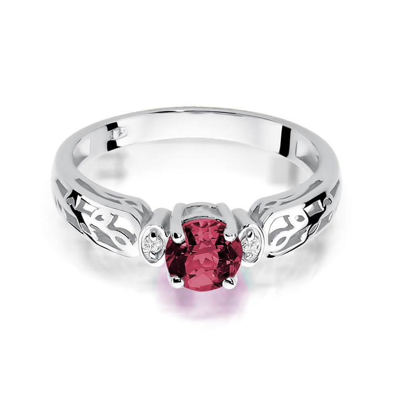 Pierścionek Rubin 0,60ct białe złoto 3 60ct białe złoto Jubiler Kraków BigDIAMOND