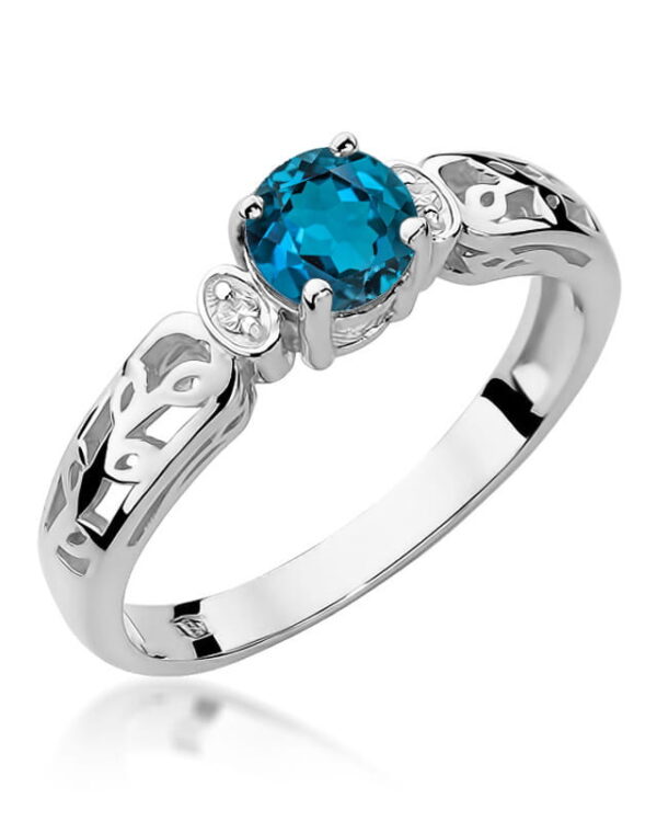 Pierścionek W014 Topaz London Blue 0