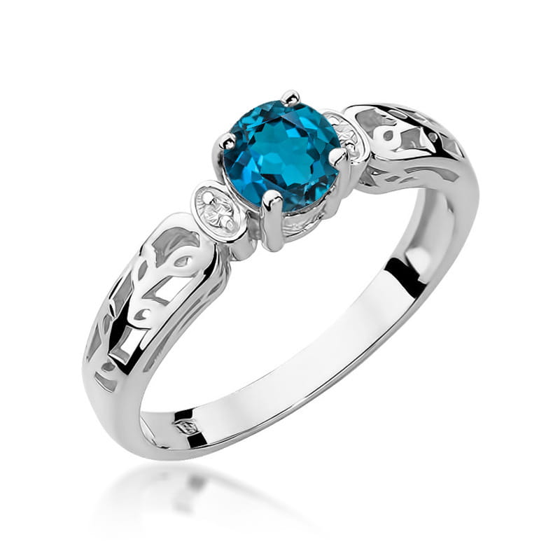 Pierścionek W014 Topaz London Blue 0