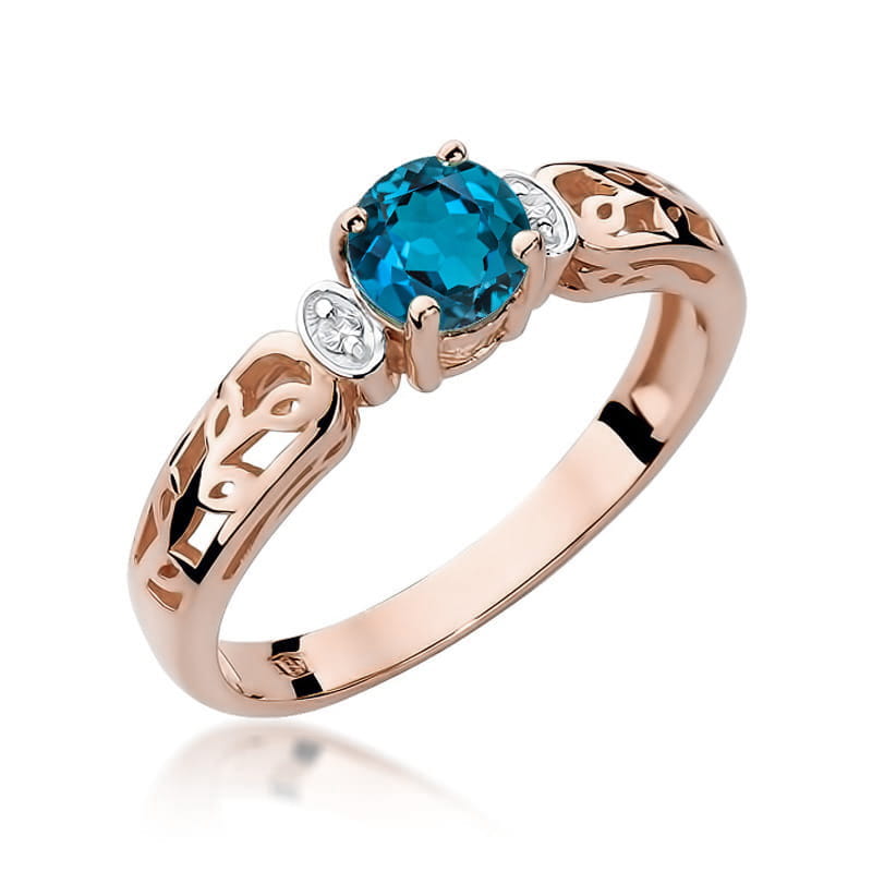 Pierścionek W014 Topaz London Blue 0