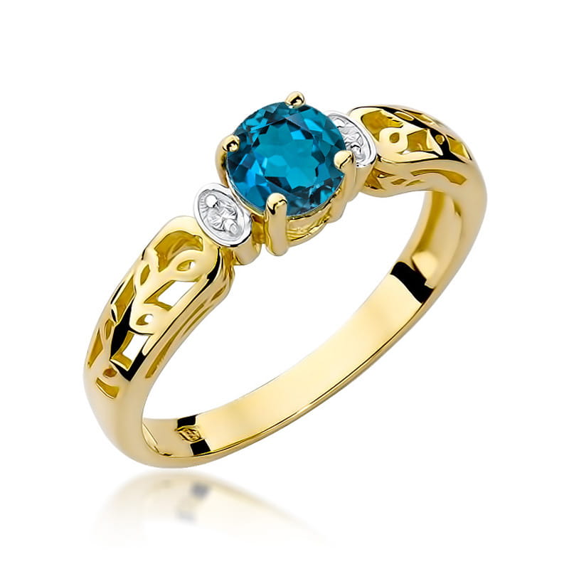 Pierścionek W014 Topaz London Blue 0
