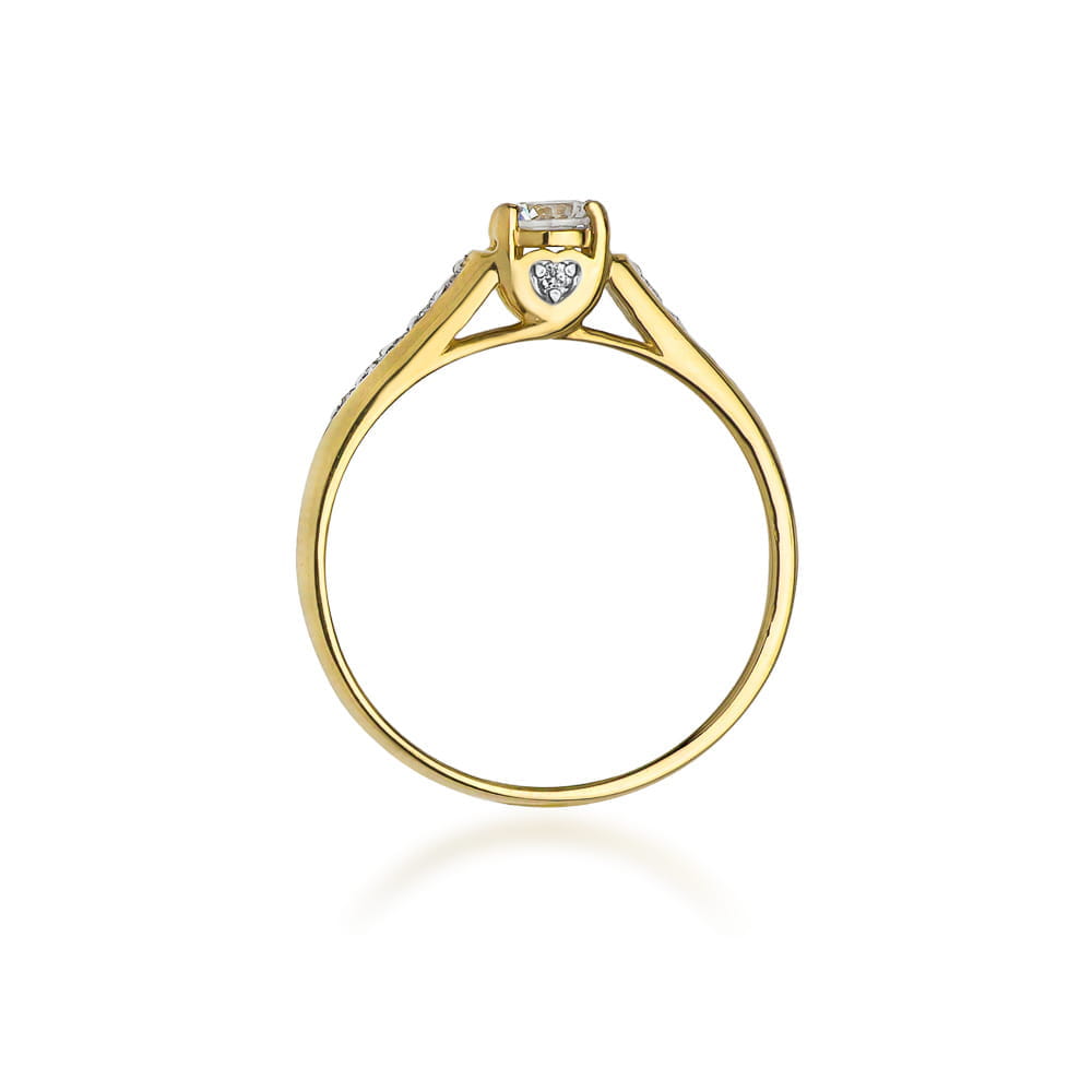 Pierścionek Diament 0,23ct żółte złoto 4 Pierścionek Diament 0,23ct żółte złoto - obrazek 3