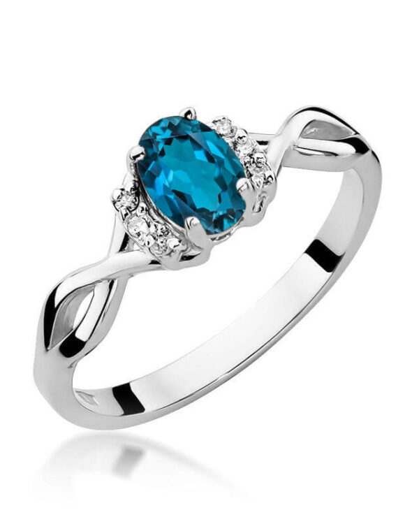 Pierścionek W019 Topaz London Blue 0