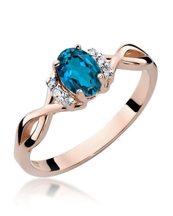 Pierścionek W019 Topaz London Blue 0