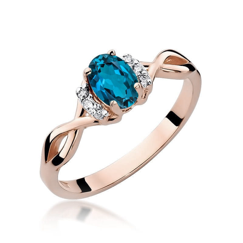 Pierścionek W019 Topaz London Blue 0
