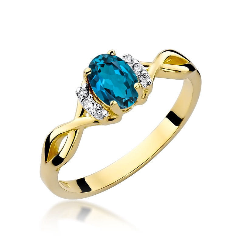 Pierścionek W019 Topaz London Blue 0