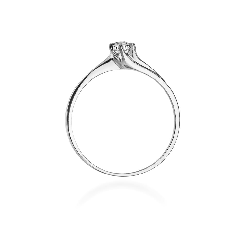 Pierścionek Diament 0,10ct białe złoto 4 Pierścionek Diament 0,10ct białe złoto - obrazek 3