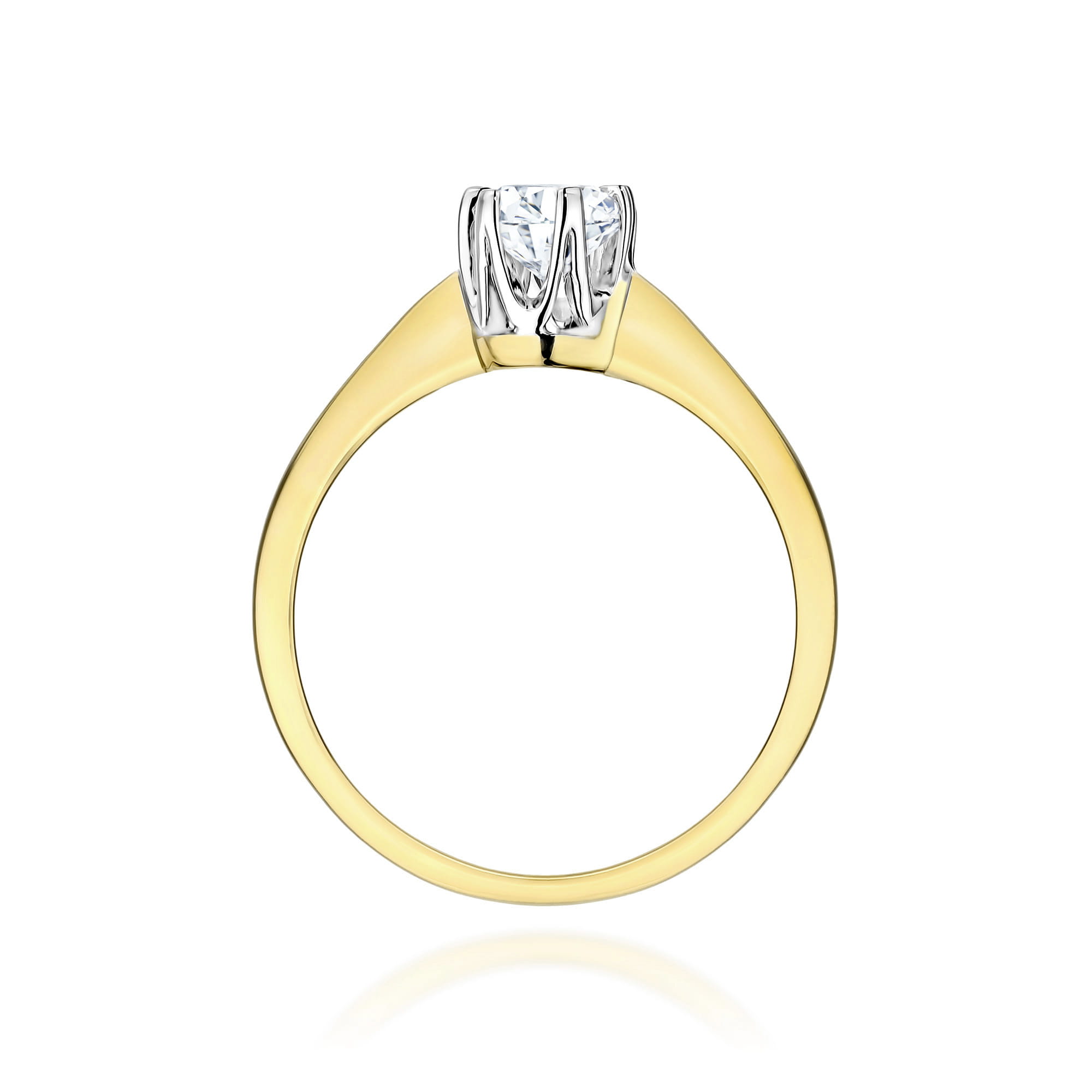 Pierścionek W0220 Diament Laboratoryjny 0,30ct żółte złoto 4 Pierścionek W0220 Diament Laboratoryjny 0,30ct żółte złoto - obrazek 3