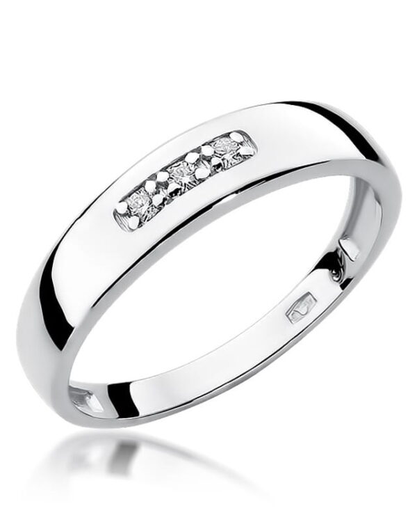 Pierścionek W0235 z diamentami białe złoto Jubiler Kraków BigDIAMOND