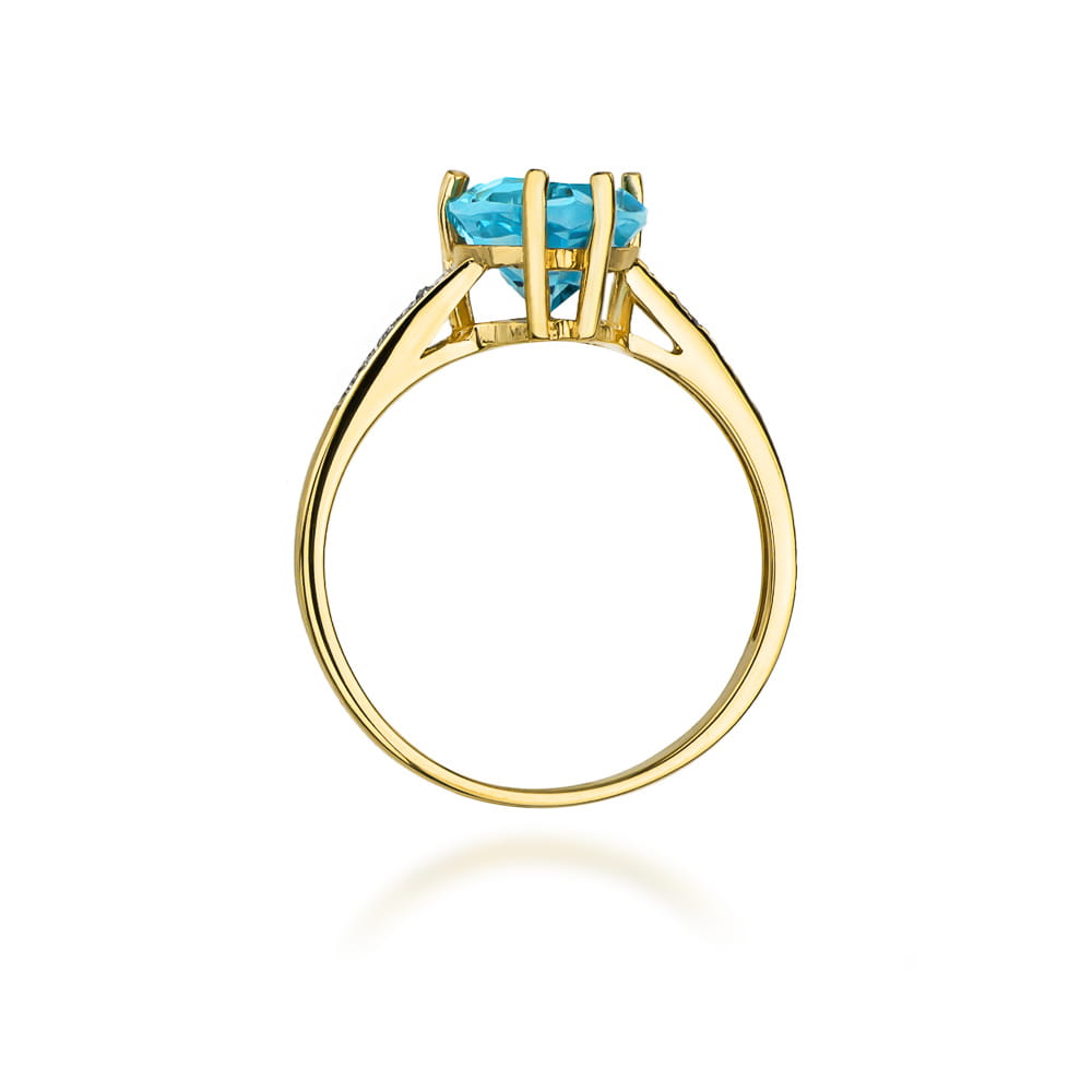 Pierścionek Topaz 1,20ct żółte złoto 4 Pierścionek Topaz 1,20ct żółte złoto - obrazek 3