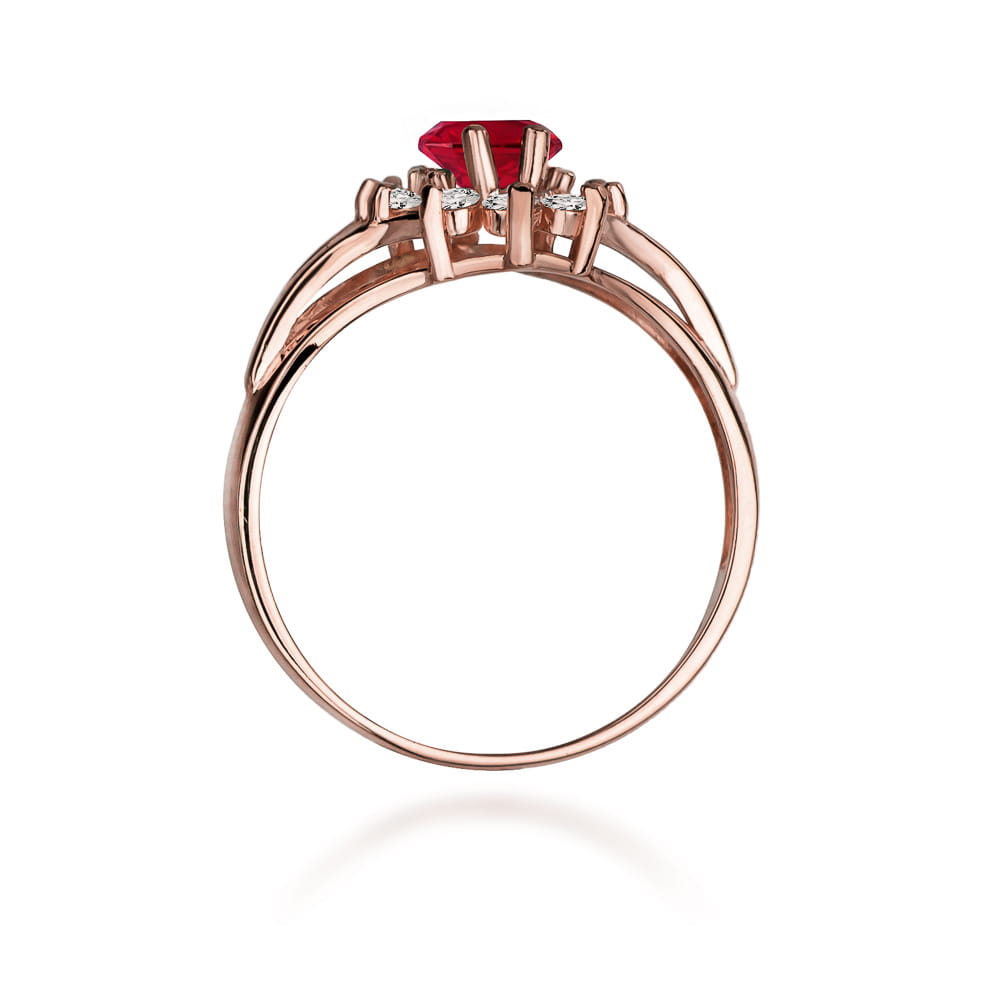 Pierścionek Rubin 1,00ct różowe złoto 4 Pierścionek Rubin 1,00ct różowe złoto - obrazek 3