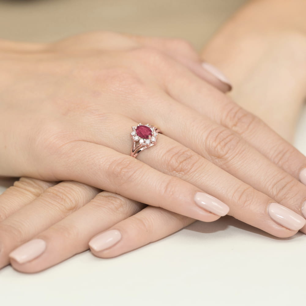 Pierścionek Rubin 1,00ct różowe złoto 5 Pierścionek Rubin 1,00ct różowe złoto - obrazek 4
