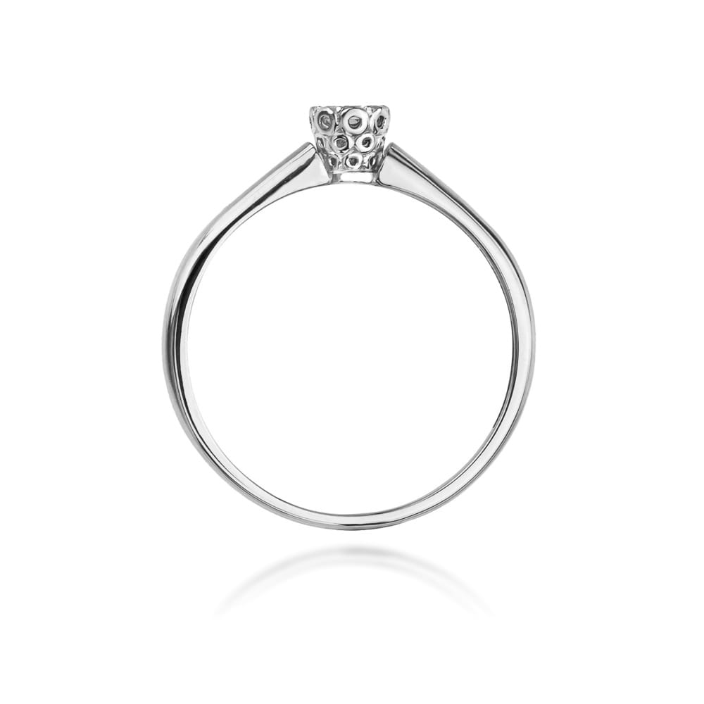 Pierścionek Diament 0,13ct białe złoto 4 Pierścionek Diament 0,13ct białe złoto - obrazek 3