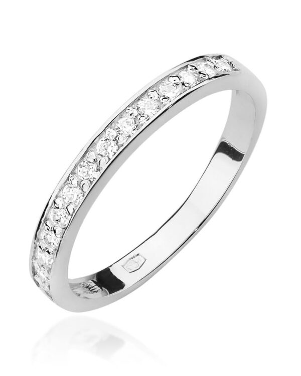 Pierścionek W0446 z diamentami białe złoto Jubiler Kraków BigDIAMOND