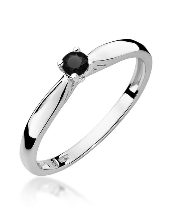 Pierścionek W045 Czarny Diament 0