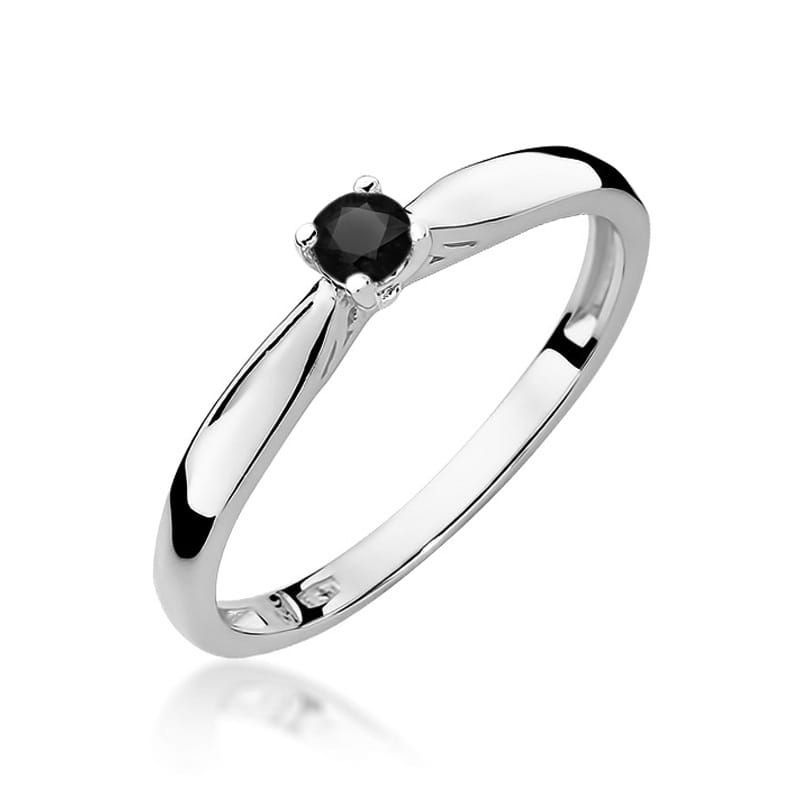 Pierścionek W045 Czarny Diament 0