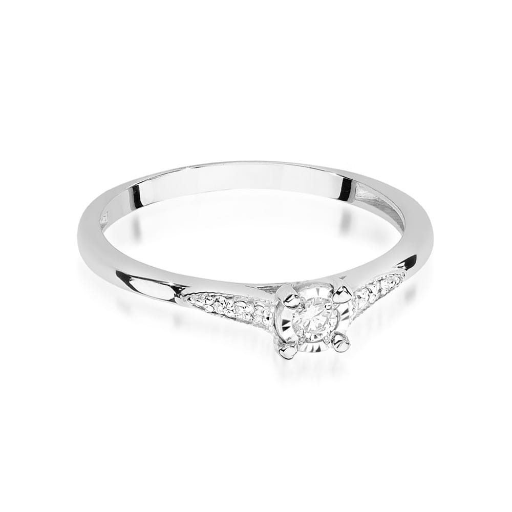 Pierścionek Diament 0,08ct białe złoto 3 08ct białe złoto Jubiler Kraków BigDIAMOND