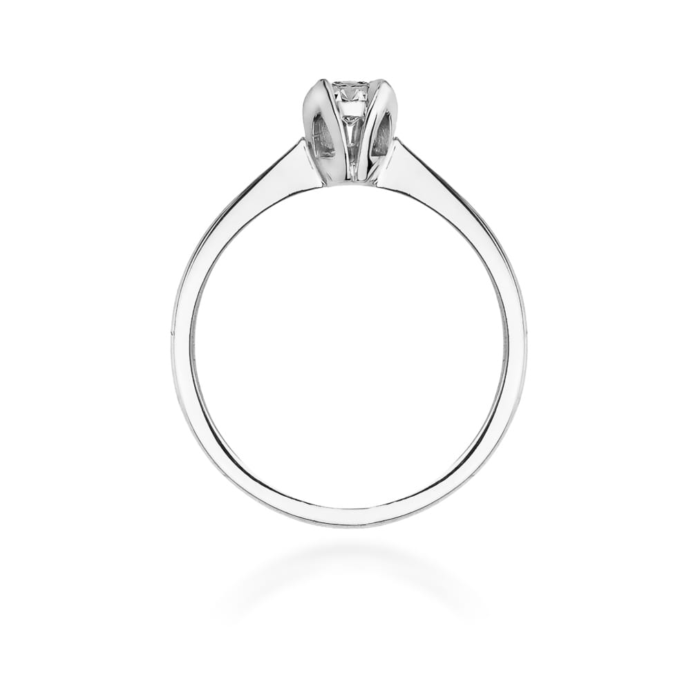 Pierścionek Diament 0,10ct białe złoto 4 Pierścionek Diament 0,10ct białe złoto - obrazek 3