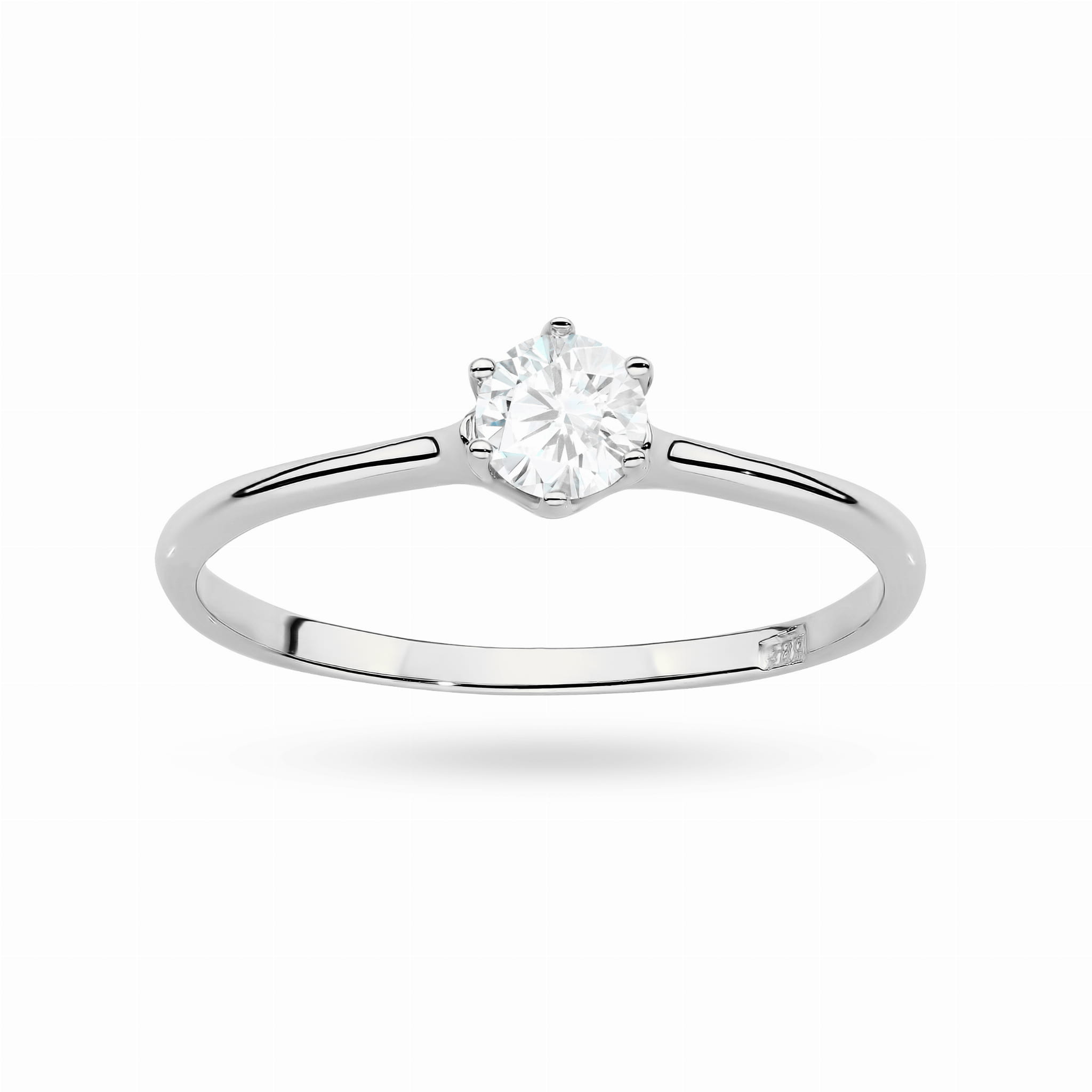 Pierścionek Diament Laboratoryjny 0,25ct białe złoto 5 Pierścionek Diament Laboratoryjny 0,25ct białe złoto - obrazek 4