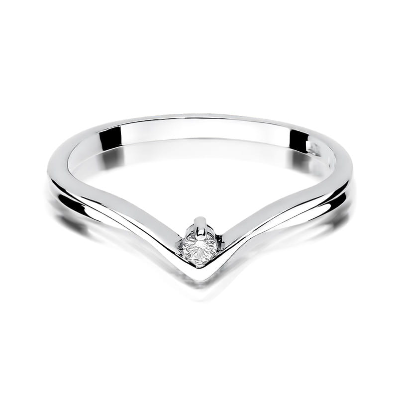 Pierścionek Diament 0,04ct białe złoto 3 04ct białe złoto Jubiler Kraków BigDIAMOND