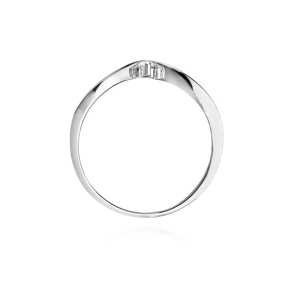 Pierścionek Diament 0,04ct białe złoto 4 Pierścionek Diament 0,04ct białe złoto - obrazek 3