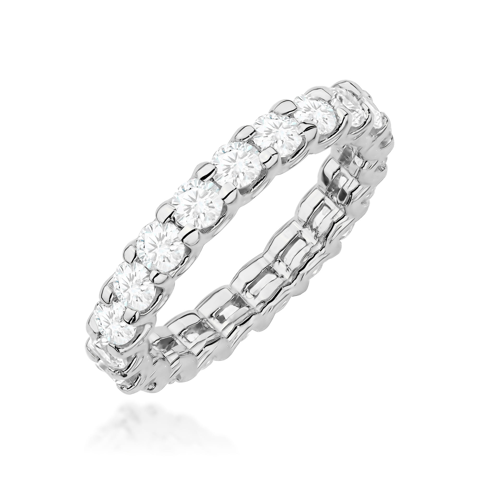 Pierścionek W0515 z diamentami laboratoryjnymi białe złoto Jubiler Kraków BigDIAMOND