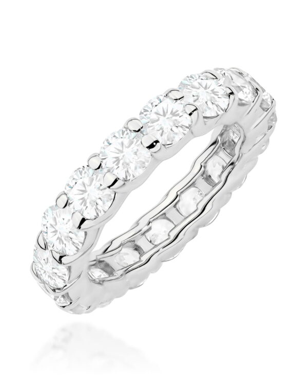 Pierścionek W0516 z diamentami laboratoryjnymi białe złoto Jubiler Kraków BigDIAMOND