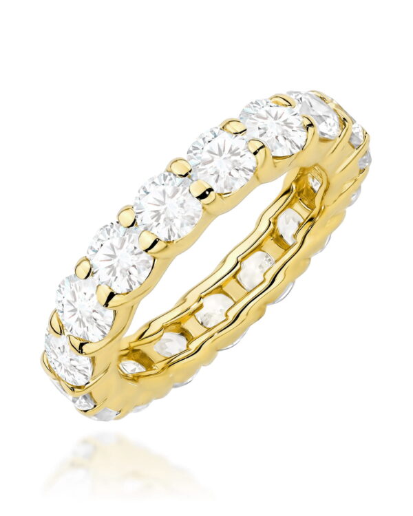 Pierścionek W0516 z diamentami laboratoryjnymi żółte złoto Jubiler Kraków BigDIAMOND