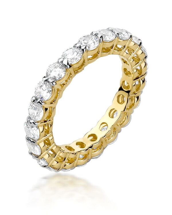Pierścionek W0519 z diamentami żółte złoto Jubiler Kraków BigDIAMOND