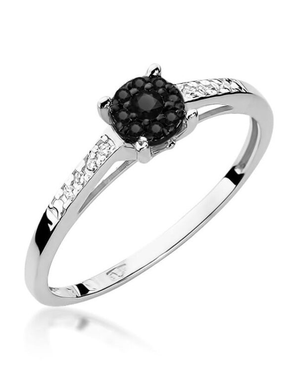 Pierścionek W055 Czarny Diament 0