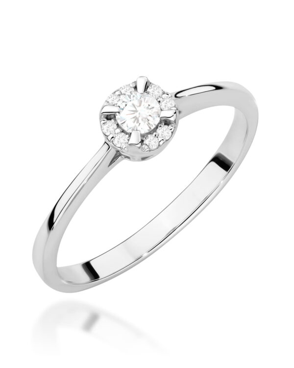 Pierścionek W0560 Diament 0.10ct białe złoto Jubiler Kraków BigDIAMOND