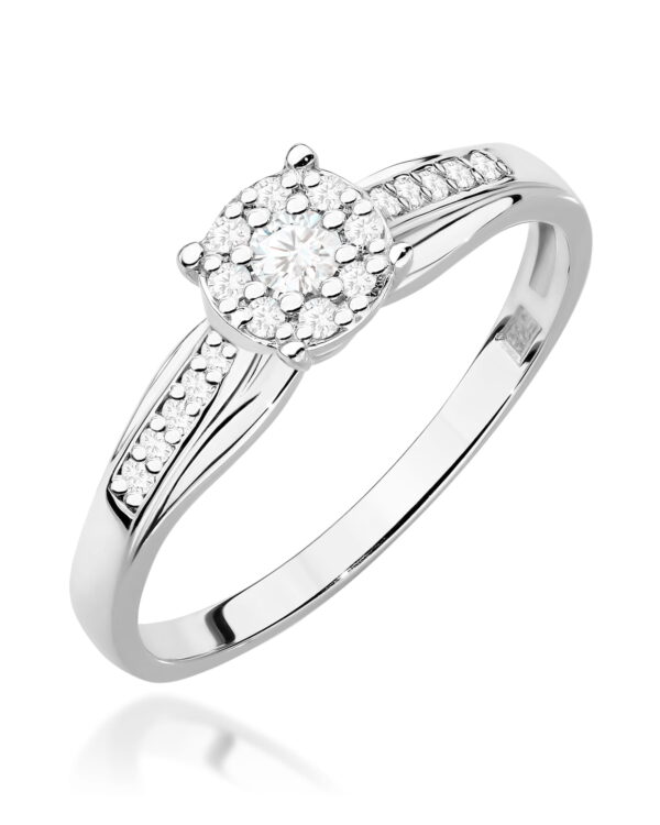 Pierścionek W0564 z diamentami białe złoto Jubiler Kraków BigDIAMOND