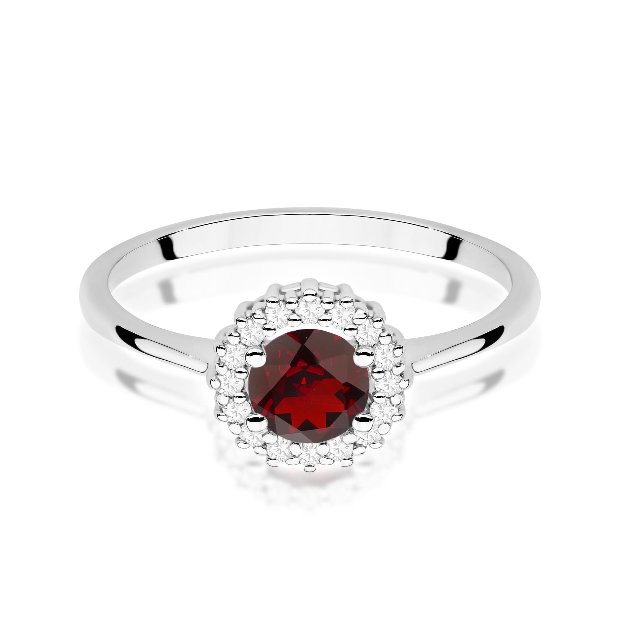 Pierścionek W0572 Granat 0,60ct białe złoto 3 60ct białe złoto Jubiler Kraków BigDIAMOND