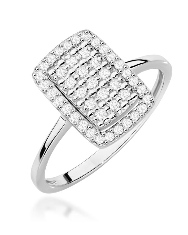 Pierścionek W0573 z diamentami białe złoto Jubiler Kraków BigDIAMOND