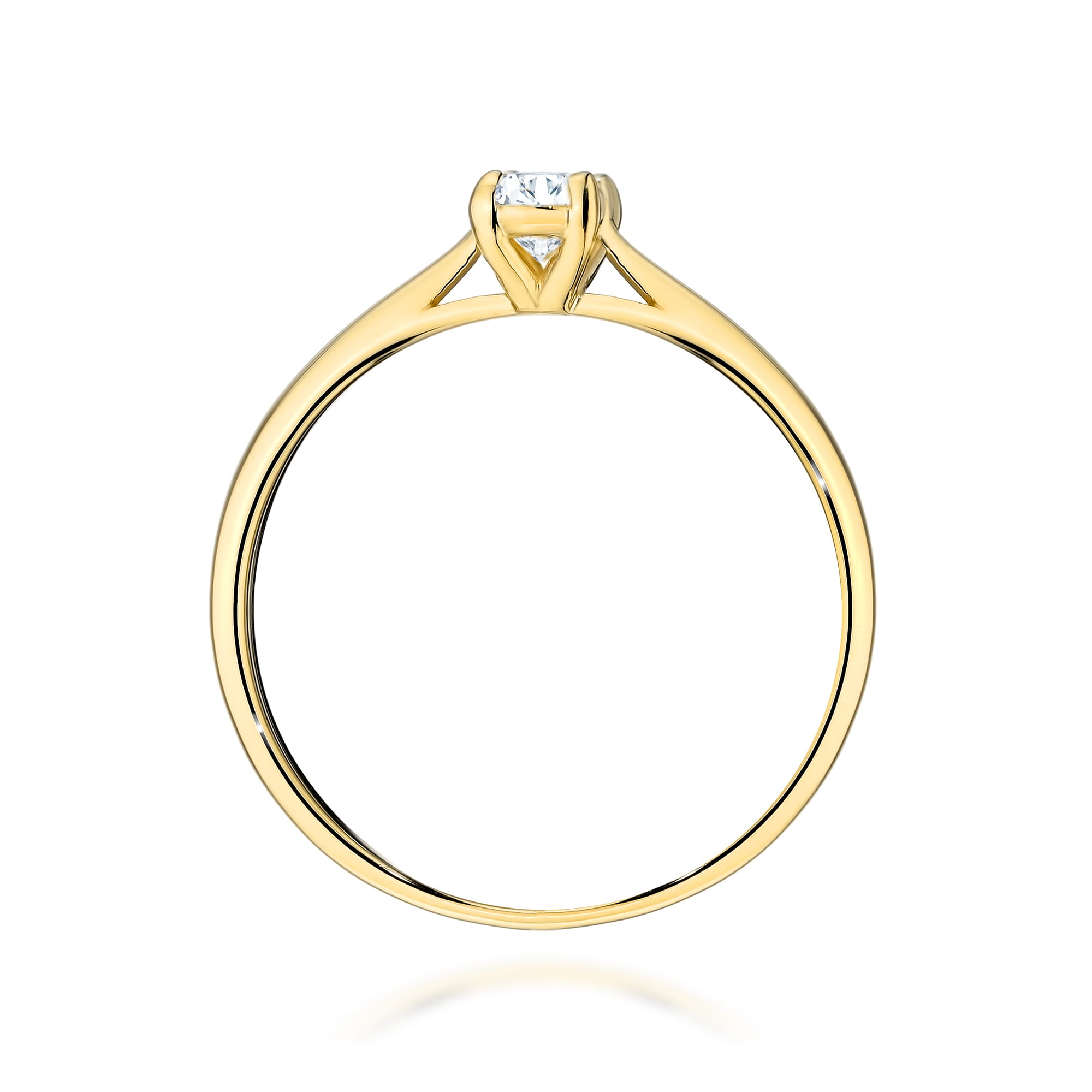 Pierścionek Diament 0,30ct żółte złoto 4 Pierścionek Diament 0,30ct żółte złoto - obrazek 3