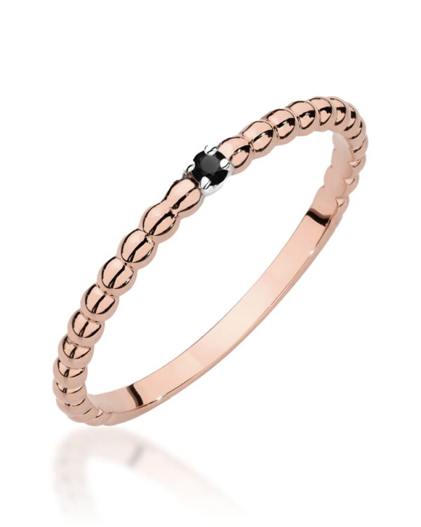 Pierścionek W0601 Czarny Diament 0