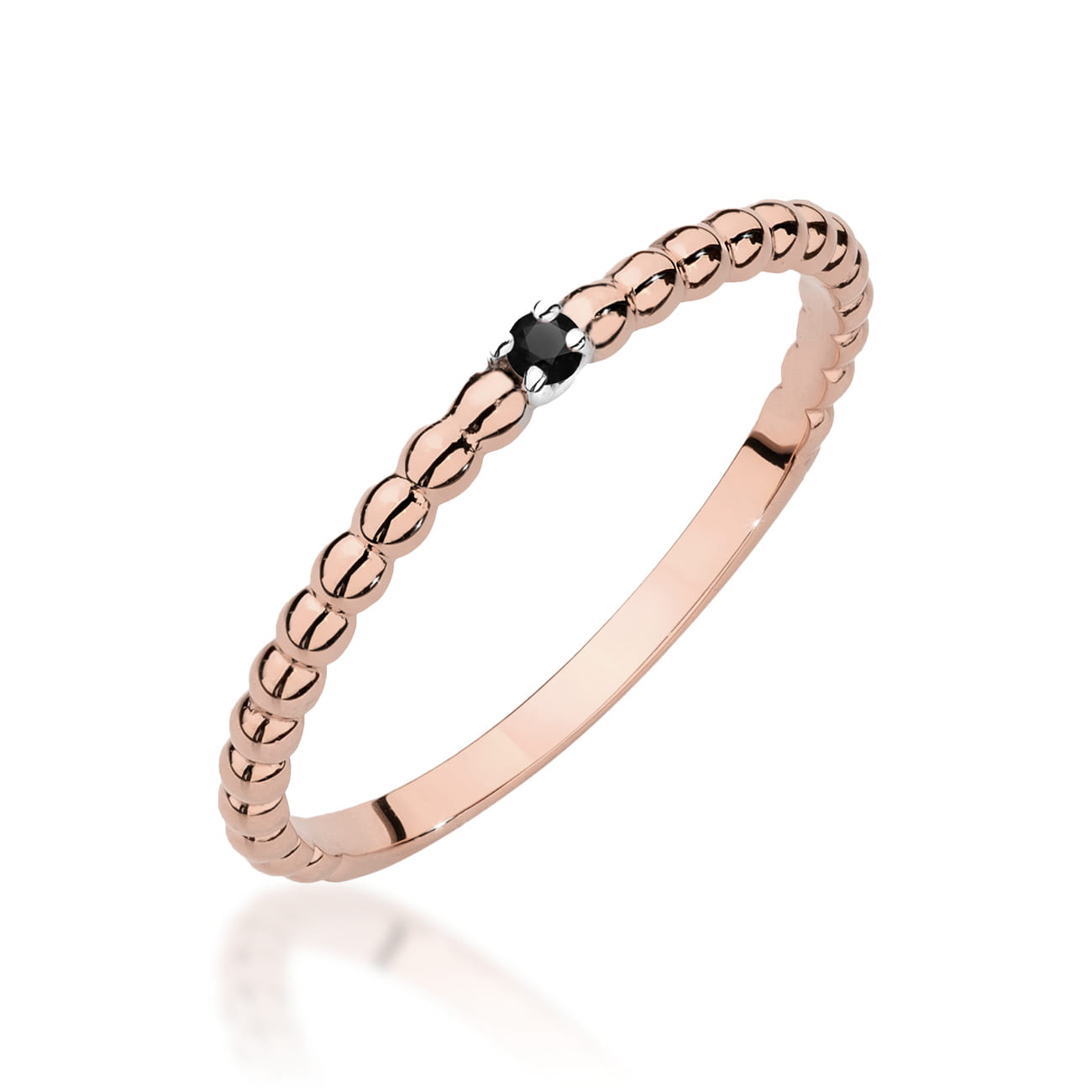 Pierścionek W0601 Czarny Diament 0