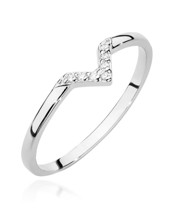 Pierścionek W0602 z diamentami białe złoto Jubiler Kraków BigDIAMOND